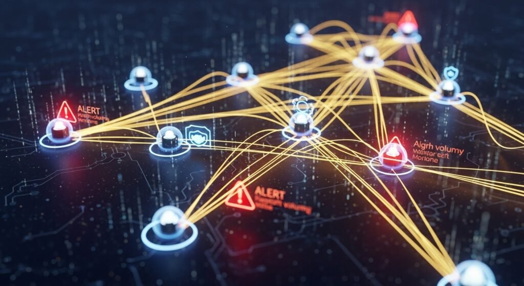 테더 재단 지갑에서 대형 거래소로 이동하는 대규모 USDT 트랜잭션 추적 지도